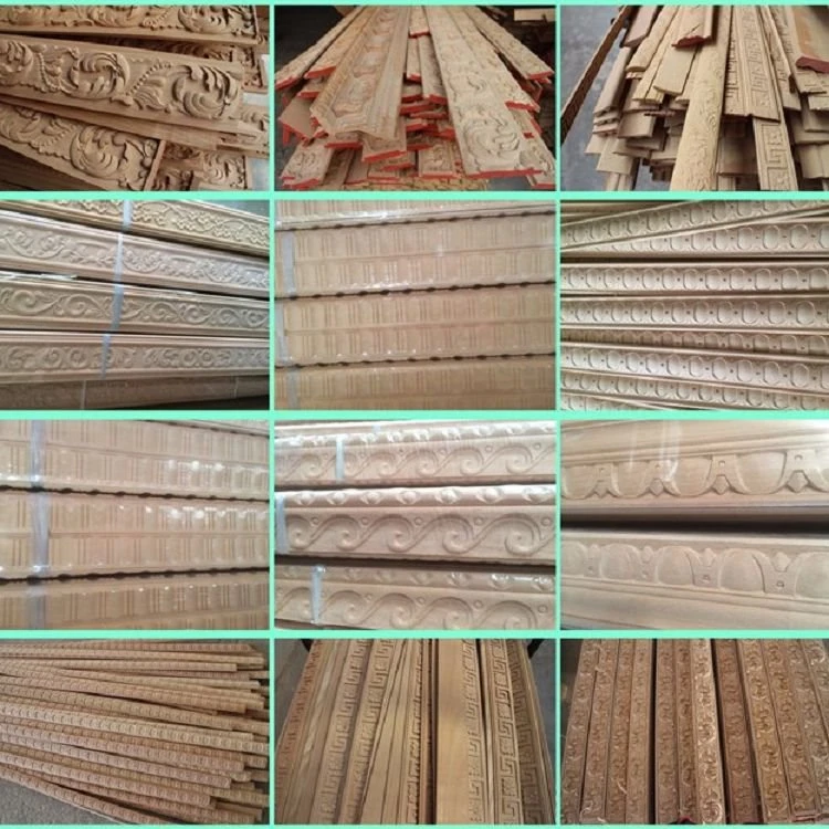 decorative wood mouldings-furniture molding trim-wood carved solid wood trim (4)(001)